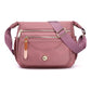Purple Nylon Crossbody Bag with Multiple Compartments - Compact and Stylish Design