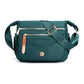 Dark Green Nylon Crossbody Bag with Multiple Compartments - Compact and Stylish Design