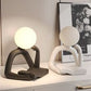 White Creative Book Reader Desk Lamp - USB Powered, Modern Resin Design