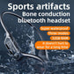 White Waterproof Bone Conduction Bluetooth Headset - 32GB Memory, Lightweight & Durable for Sports