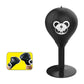 Adjustable Desktop Punching Speed Ball - Durable PU Leather, Stable Base (Bear pattern and Half Finger Boxing Gloves)