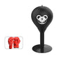 Adjustable Desktop Punching Speed Ball - Durable PU Leather, Stable Base (Bear pattern and Kids Boxing Gloves)