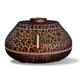 Flame Mountain Aroma Diffuser - 7-Color LED Light, 130ml Capacity, Ultrasonic Mist Maker for Home or Office, Cracked Black