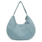 Haze Blue Waterproof Nylon Lightweight Shoulder Bag - Stylish and Spacious for Daily Commute and Outdoor Activities