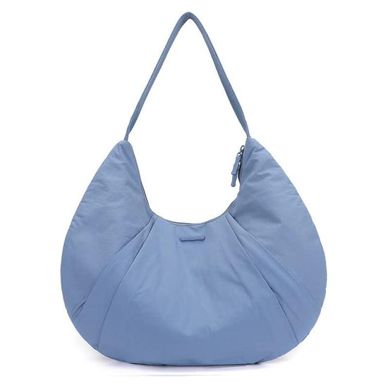 Blue Waterproof Nylon Lightweight Shoulder Bag - Stylish and Spacious for Daily Commute and Outdoor Activities
