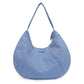 Blue Waterproof Nylon Lightweight Shoulder Bag - Stylish and Spacious for Daily Commute and Outdoor Activities