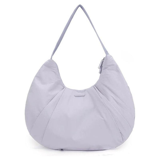 Purple Waterproof Nylon Lightweight Shoulder Bag - Stylish and Spacious for Daily Commute and Outdoor Activities