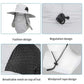 Dark Gray Outdoor UV Protection Sun Hat with Detachable Face and Neck Flap - Wide Brim, Breathable, and Lightweight