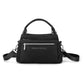 Black Waterproof Nylon Crossbody Bag - Lightweight and Adjustable Strap Shoulder Bag for Women