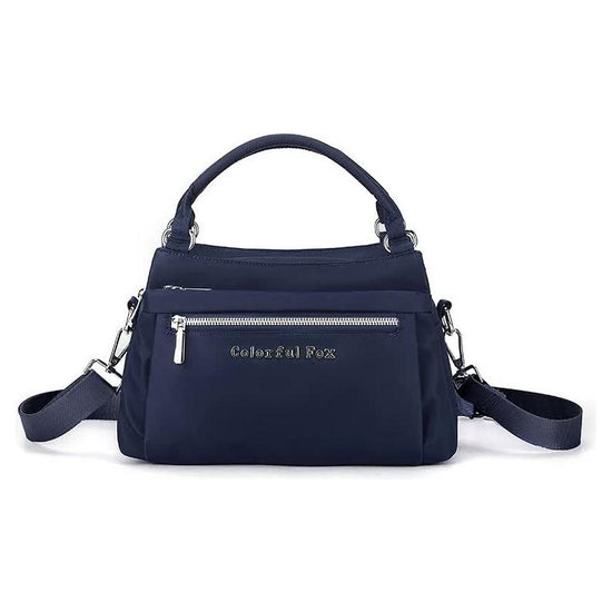 Navy Blue Waterproof Nylon Crossbody Bag - Lightweight and Adjustable Strap Shoulder Bag for Women
