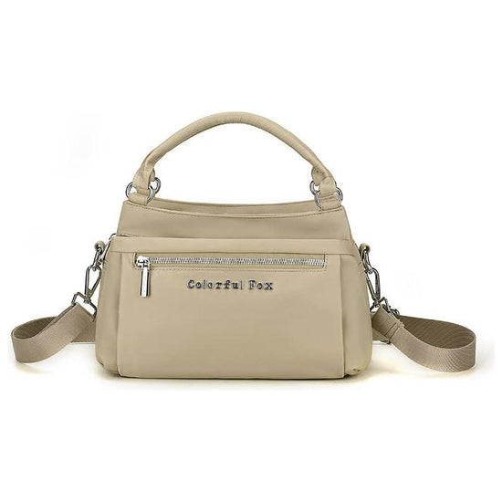 Coffee Waterproof Nylon Crossbody Bag - Lightweight and Adjustable Strap Shoulder Bag for Women