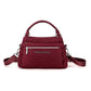 Red Waterproof Nylon Crossbody Bag - Lightweight and Adjustable Strap Shoulder Bag for Women