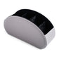 Gray Stylish Remote Control Storage Box - PU Leather Organizer with Compartments