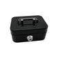2PCS/Black Mini Lockable Cash Box with Handle - Secure Money Storage Box