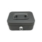 2PCS/Gray Mini Lockable Cash Box with Handle - Secure Money Storage Box