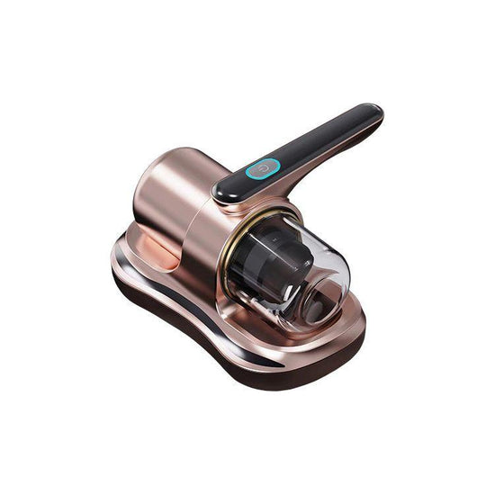Gold Handheld Dust Mite Vacuum Cleaner - Cordless, High Suction Power, USB Rechargeable