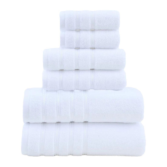 White Luxury Cotton Towel Set - 36-Piece Ultra-Soft Bath, Hand, and Washcloth Set
