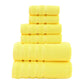 Yellow Luxury Cotton Towel Set - 6-Piece Ultra-Soft Bath, Hand, and Washcloth Set
