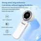 Black Portable USB Rechargeable Handheld Fan with Digital Display