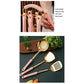 Black Gold Stainless Steel Kitchen Utensil Set - 7-Piece Golden Cooking Tools with Stand