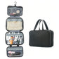 Black Multipurpose Portable Travel Toiletry Bag - Waterproof Cosmetic Organizer with Zipper