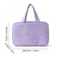 Purple Multipurpose Portable Travel Toiletry Bag - Waterproof Cosmetic Organizer with Zipper