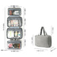 Gray Multipurpose Portable Travel Toiletry Bag - Waterproof Cosmetic Organizer with Zipper