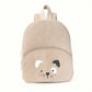 Cute Khaki Dog Backpack - Soft Corduroy Material with Adjustable Straps