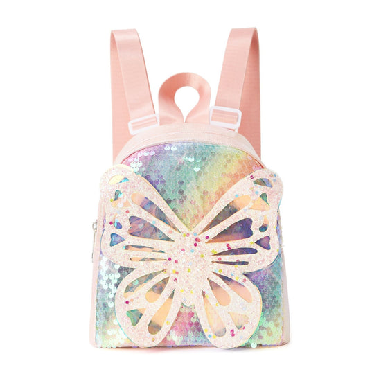 Glitter Butterfly Sequin Backpack - Sparkling Small Backpack for Kids