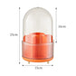 2 PCS Orange Rotating Makeup Brush Organizer with Dustproof Cover - 360° Swivel Cosmetic Holder for Brushes, Lipsticks, Eyeliners, and More