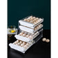 Clear Egg Storage Box with Two Layers - Space-Saving Design for 40 Eggs