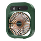 Portable USB Rechargeable Misting Fan – Compact Personal Fan with Cooling Spray - Green Colors