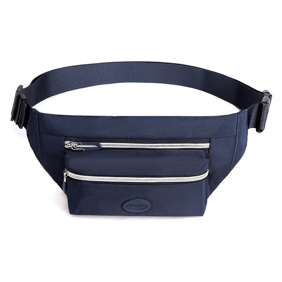 Dark Blue Casual Chest Bag - Water-Resistant Compact Waist Pack for Women with Adjustable Strap