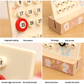 Green DIY Ring Perpetual Calendar - Creative Acrylic Desktop Calendar with Adjustable Rings