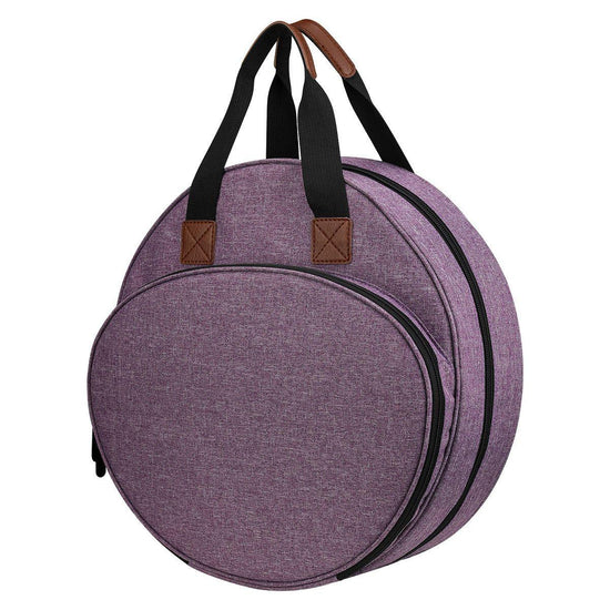 Purple Multi-Pocket Embroidery Storage Bag - Oxford Cloth Handbag Organizer for Cross-Stitch and Thread Storage