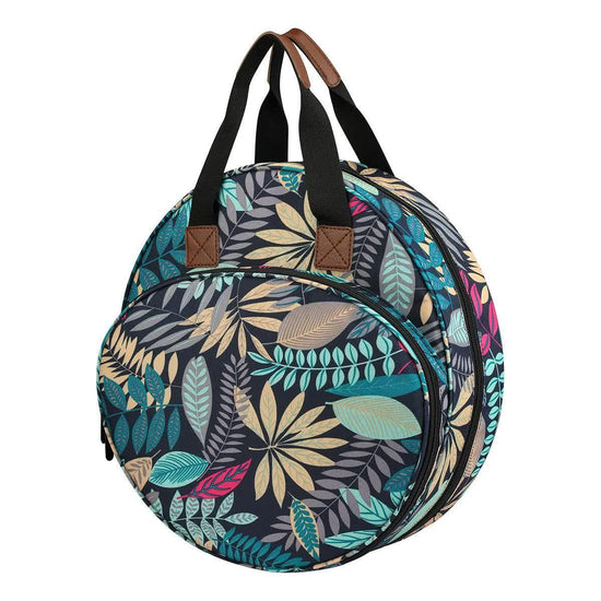 Leaves Multi-Pocket Embroidery Storage Bag - Oxford Cloth Handbag Organizer for Cross-Stitch and Thread Storage