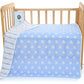 Blue Bunny, 6-Layer Muslin Baby Blanket - Soft Cotton Bedding for Infants and Toddlers, 110x110 cm,