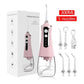 Pink 300ML Cordless Water Flosser with 5 Nozzles - Rechargeable Portable Oral Irrigator