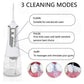 Pink 300ML Cordless Water Flosser with 5 Nozzles - Rechargeable Portable Oral Irrigator