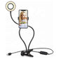 Flexible LED Ring Light with Phone Holder - Adjustable Brightness & Clip Base