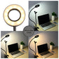 Flexible LED Ring Light with Phone Holder - Adjustable Brightness & Clip Base