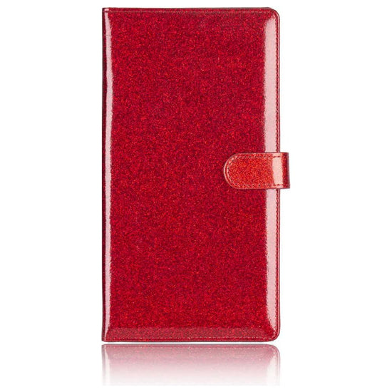 Red Sparkling Document Organizer Wallet - 24x12.8cm, Lightweight and Durable