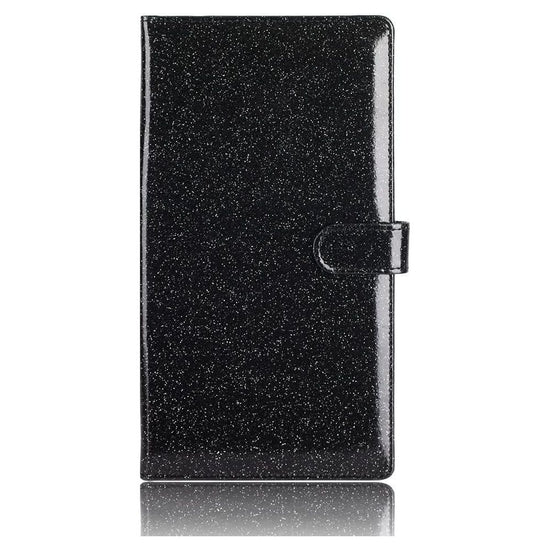 Black Sparkling Document Organizer Wallet - 24x12.8cm, Lightweight and Durable