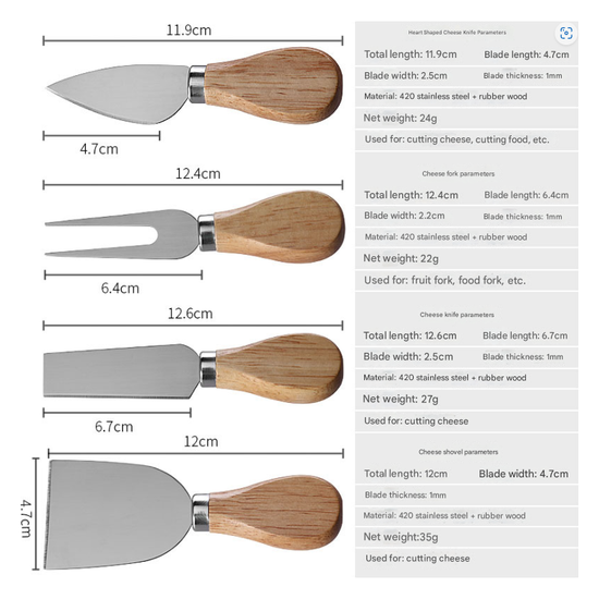 Black Premium Wooden Cheese Board Set with Knives - Perfect for Entertaining