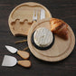 Black Premium Wooden Cheese Board Set with Knives - Perfect for Entertaining