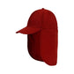 Red UV Protection Outdoor Sun Hat with Neck Flap - Lightweight and Breathable