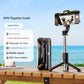 Black Portable Selfie Stick Tripod with Bluetooth Remote - Compact and Adjustable