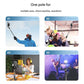 Black Portable Selfie Stick Tripod with Bluetooth Remote - Compact and Adjustable