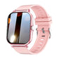 Single Silicone Strap Pink Smart Fitness Watch with Large Display - 24 Sport Modes, Heart Rate Monitor & More