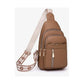 Khaki Stylish PU Leather Crossbody Sling Bag - Compact and Multi-Functional